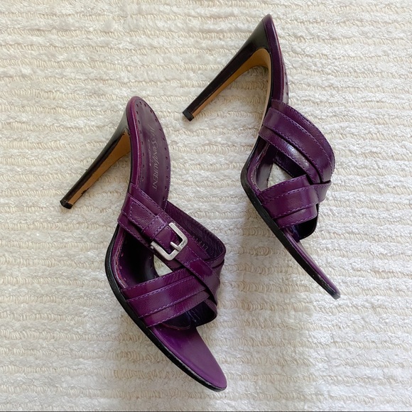 YSL Rive gauche purple slides - Picture 7 of 16